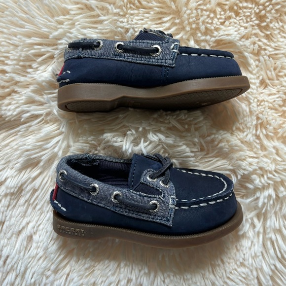 Sperry x Vineyard Vines Infant Navy Blue Slip-On Boat Shoes size 5M - Picture 4 of 7